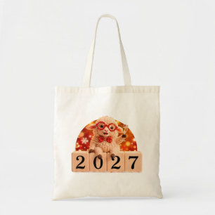Gelukkig Nieuwjaar 2027 Jaar van de Geit Schaap Tote Bag