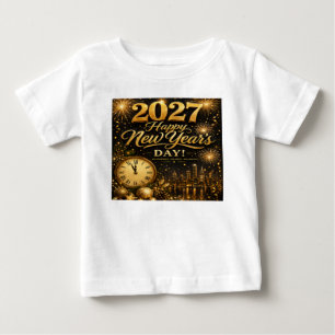 Gelukkig Nieuwjaar 2027 Luxe Gouden Vuurwerk