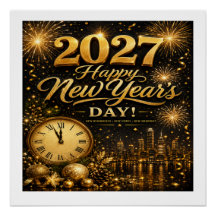 Gelukkig Nieuwjaar 2027 | Luxe Gouden Vuurwerk 