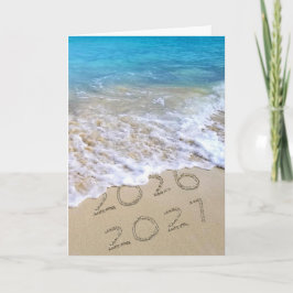 Gelukkig Nieuwjaar 2027 Ocean Beach Feestdagen Kaart