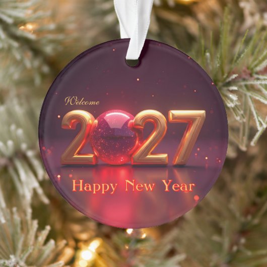 Gelukkig nieuwjaar 2027 ornament (Boom)