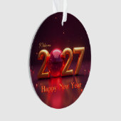 Gelukkig nieuwjaar 2027 ornament (voorkant)