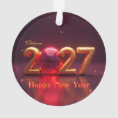 Gelukkig nieuwjaar 2027 ornament (achterkant)