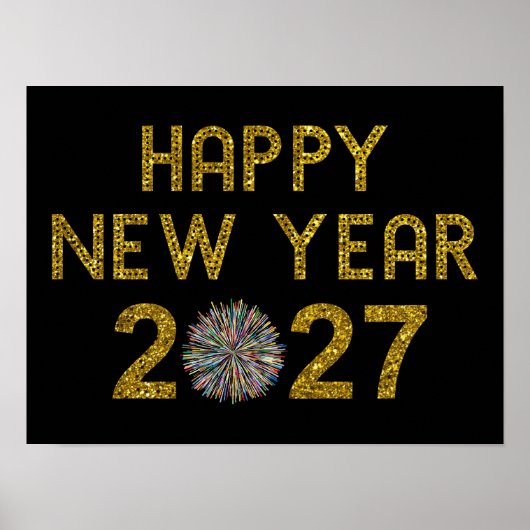 Gelukkig nieuwjaar 2027 poster (Voorkant)