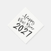 Gelukkig Nieuwjaar 2027 Script Servet (Hoek)