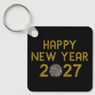 Gelukkig nieuwjaar 2027 sleutelhanger