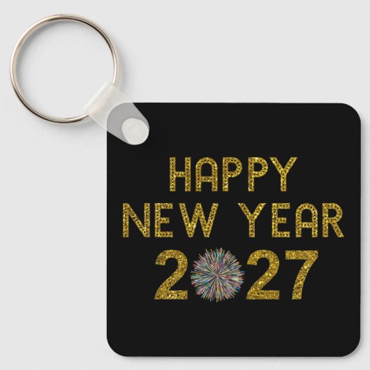 Gelukkig nieuwjaar 2027 sleutelhanger (Voorkant)