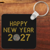 Gelukkig nieuwjaar 2027 sleutelhanger (Achterkant)