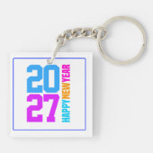 Gelukkig Nieuwjaar 2027 Sleutelhanger (Achterkant)