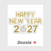 Gelukkig nieuwjaar 2027 sticker (Vel)