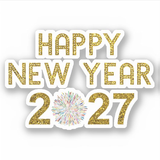 Gelukkig nieuwjaar 2027 sticker (Voorkant)
