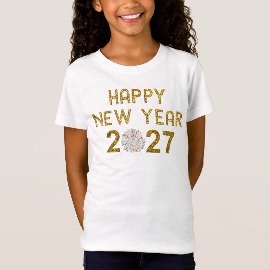 Gelukkig nieuwjaar 2027 t-shirt (Voorkant)