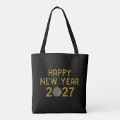 Gelukkig nieuwjaar 2027 tote bag (Achterkant)