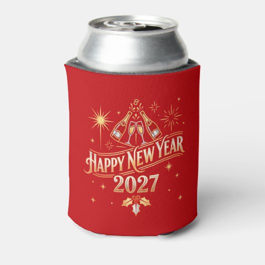 Gelukkig Nieuwjaar 2027-viering Blikjeskoeler (Blikje Achterkant)