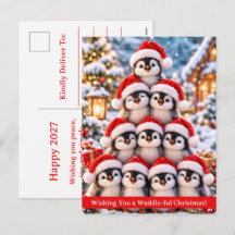 Gelukkig Nieuwjaar 2027- Waddle-ful Kerstmis
