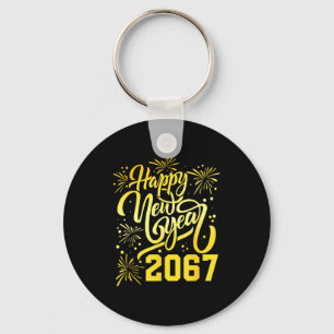 Gelukkig Nieuwjaar 2067 Grappig 67 Zes Zeven Meme Sleutelhanger