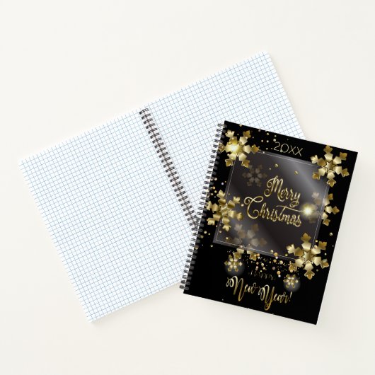 Gelukkig Nieuwjaar 20XX & Gold Christmas Luxury Notitieboek (Binnen)
