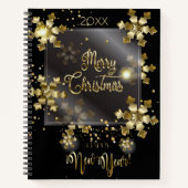 Gelukkig Nieuwjaar 20XX & Gold Christmas Luxury Notitieboek (Voorkant)