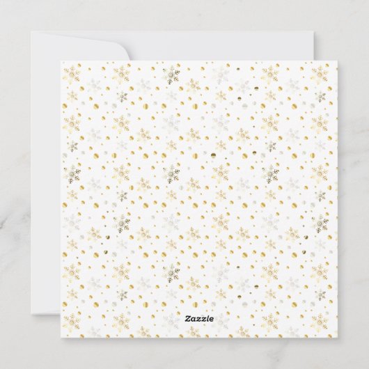 Gelukkig Nieuwjaar 20XX & Gouden Kerst Decoratie Feestdagenkaart (Achterkant)