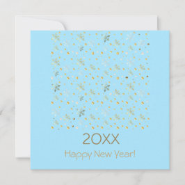 Gelukkig Nieuwjaar 20XX & Gouden Kerstdecoratie Feestdagenkaart