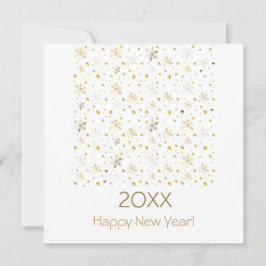 Gelukkig Nieuwjaar 20XX & Gouden Kerstdecoratie Feestdagenkaart