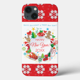 Gelukkig nieuwjaar 20XX & kersttekens Case-Mate iPhone Case