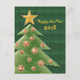 Gelukkig Nieuwjaar 20XX - Unieke kerstbomen Feestdagenkaart