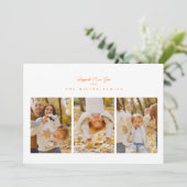 Gelukkig nieuwjaar 25 minimum 4 foto collage sinaa feestdagenkaart (Staand voorkant)