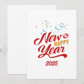 Gelukkig nieuwjaar 2 jij feestdagenkaart (Voorkant / Achterkant)