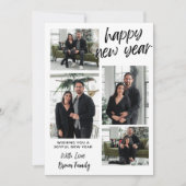 Gelukkig Nieuwjaar 4 Collage Multi-Photo Holiday K Kaart (Voorkant)