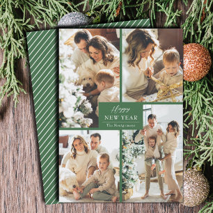 Gelukkig Nieuwjaar 4 Fotocollage Feestdagenkaart