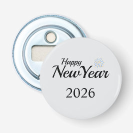 Gelukkig Nieuwjaar Aangepast Cadeau Button Flesopener
