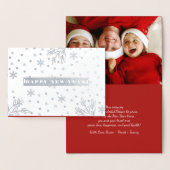 Gelukkig Nieuwjaar. Aangepaste foto luxe Folie Kaarten (Display)