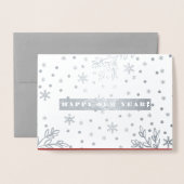 Gelukkig Nieuwjaar. Aangepaste foto luxe Folie Kaarten (Voorkant met envelop)