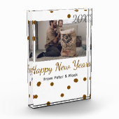 Gelukkig nieuwjaar Alleenstaande vader foto naam b (Links)