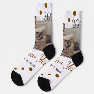 Gelukkig nieuwjaar Alleenstaande vader foto naam b Sokken