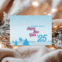 Gelukkig Nieuwjaar Ansichtkaart Modern leuk zonder