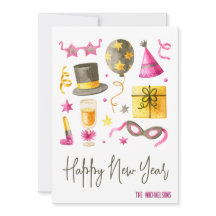 Gelukkig Nieuwjaar Aquarel