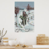  gelukkig nieuwjaar Art Poster (Keuken)