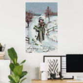  gelukkig nieuwjaar Art Poster (Thuiskantoor)