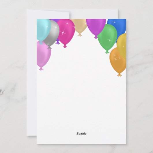 Gelukkig Nieuwjaar Ballon Corporate Feestdagenkaart (Achterkant)