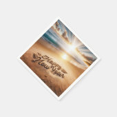 Gelukkig Nieuwjaar Beach Sunrise Servet (Hoek)