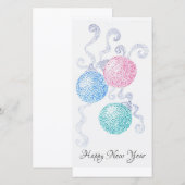 Gelukkig nieuwjaar bedankkaart (Voorkant / Achterkant)