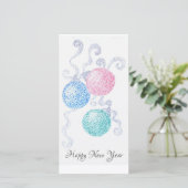 Gelukkig nieuwjaar bedankkaart (Staand voorkant)