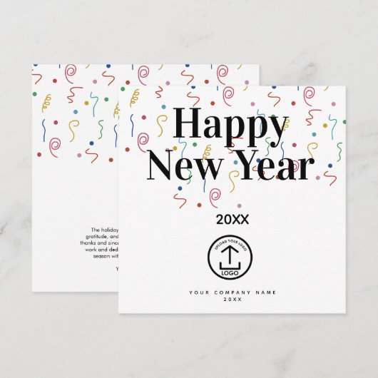 Gelukkig Nieuwjaar Bedrijf Business Logo Holiday (Voorkant / Achterkant)