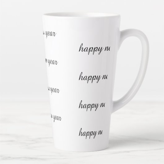 gelukkig nieuwjaar beker latte mok (Rechts)