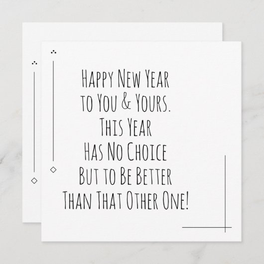 Gelukkig nieuwjaar beter dan dat andere (Voorkant / Achterkant)