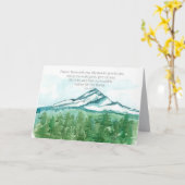 Gelukkig Nieuwjaar Bijbel Winter Bergen Kaart (Gele Bloem)