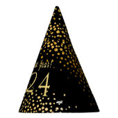 Gelukkig Nieuwjaar Black Faux Gold Confetti Vakant Feesthoedjes (Rechts)