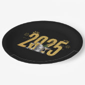 Gelukkig Nieuwjaar - Black Gold Bord (Gekanteld)